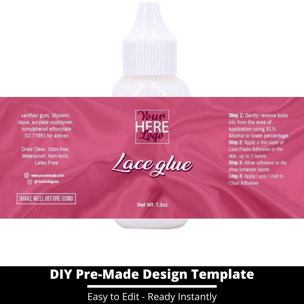 Lace Glue Template 25 (Design Your Lace Glue Label) – Private